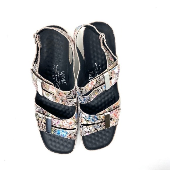 Vital 0506 Leather Dress Slingback Sandals Ethno Natur - Picture 5 of 7